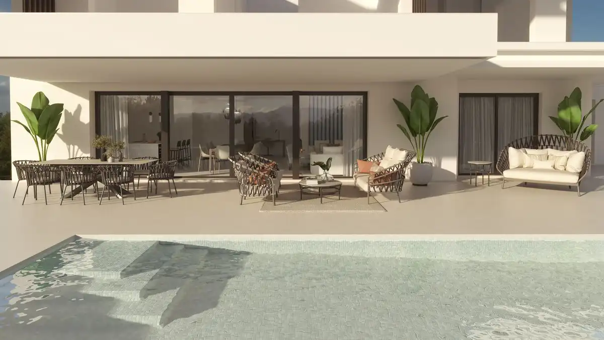 Terrasse von Haus oder Chalet zum Verkauf in Marbella mit Klimaanlage, Privatgarten und Terrasse
