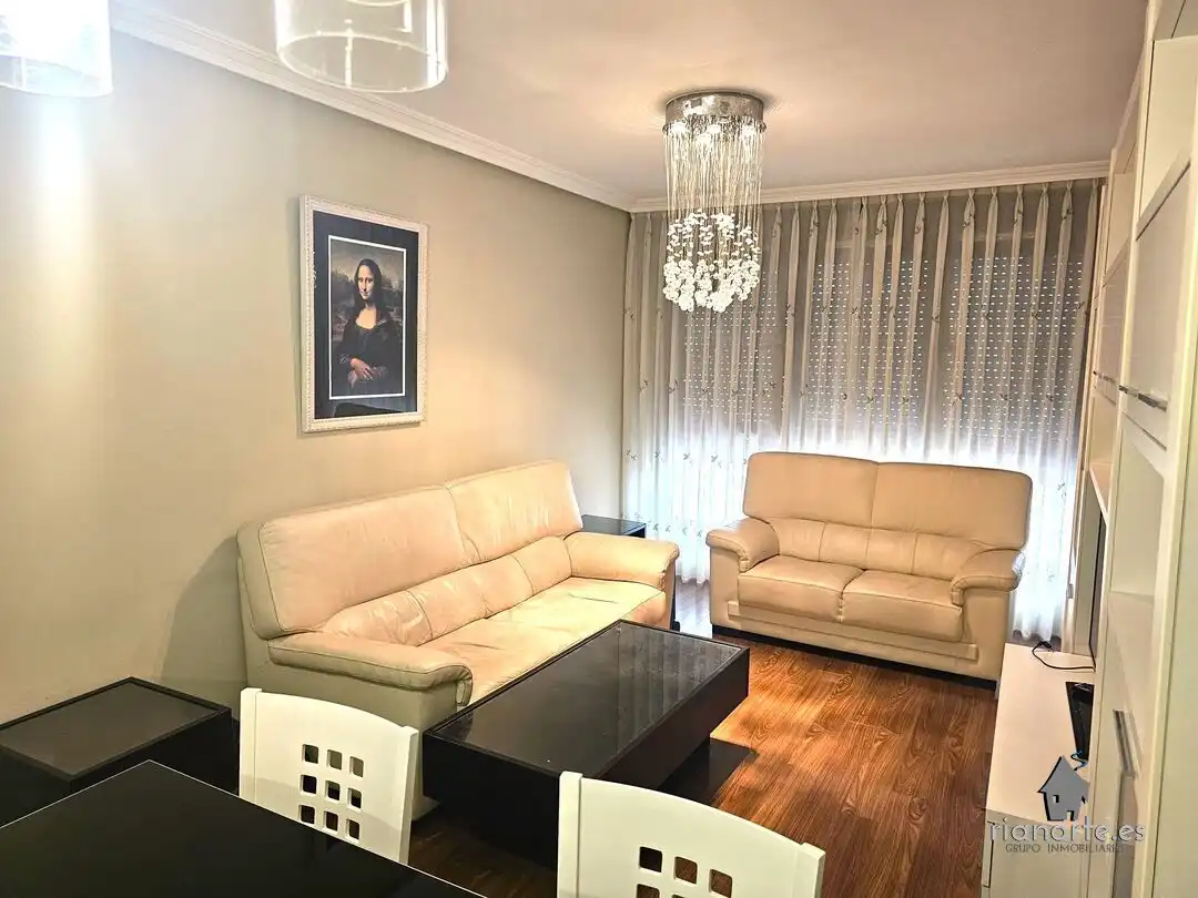 Living room of Flat for sale in Langreo  with Heating, Storage room and Furnished