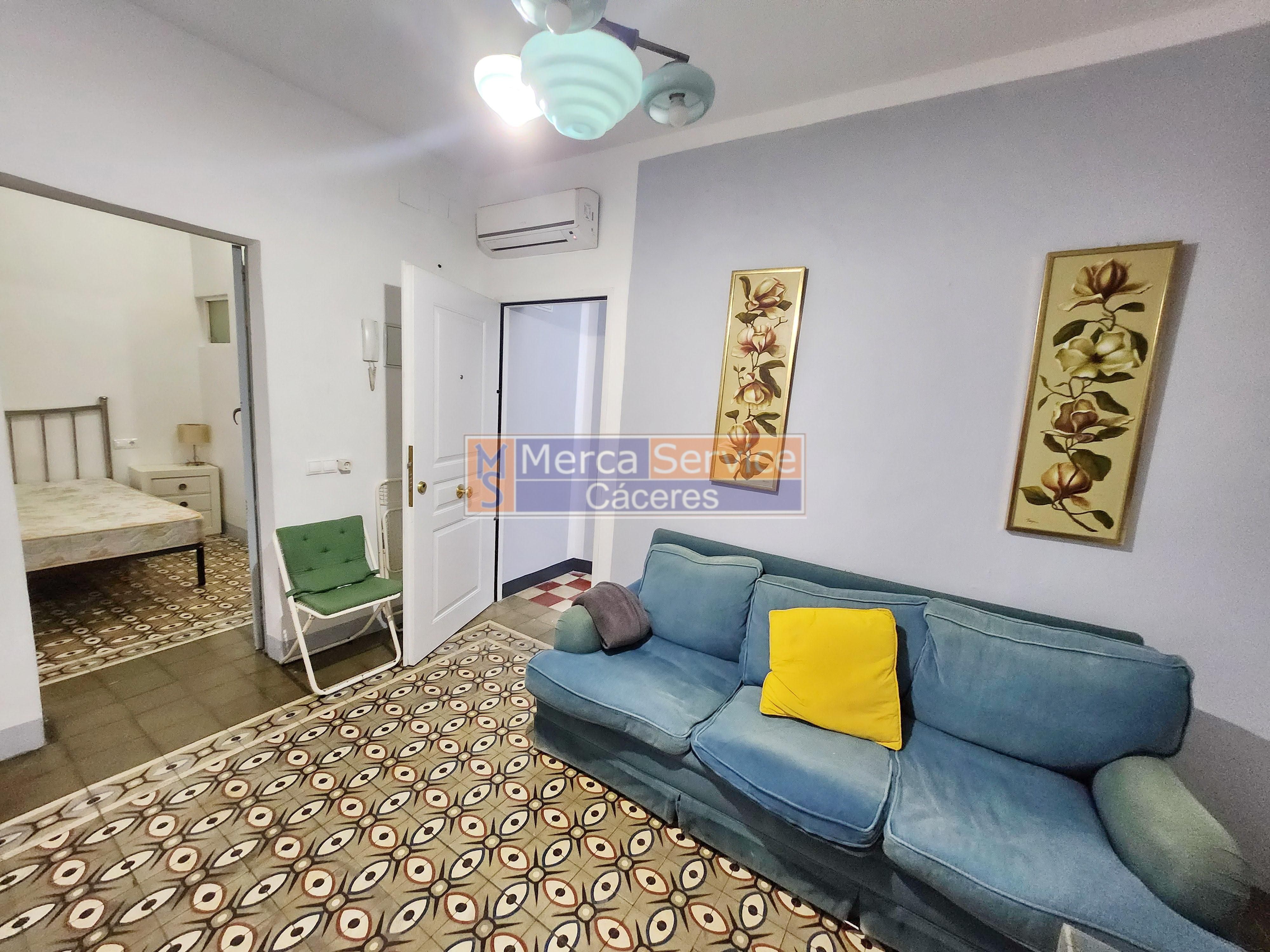Sala d'estar de Apartament de lloguer en Cáceres Capital amb Aire condicionat i Moblat