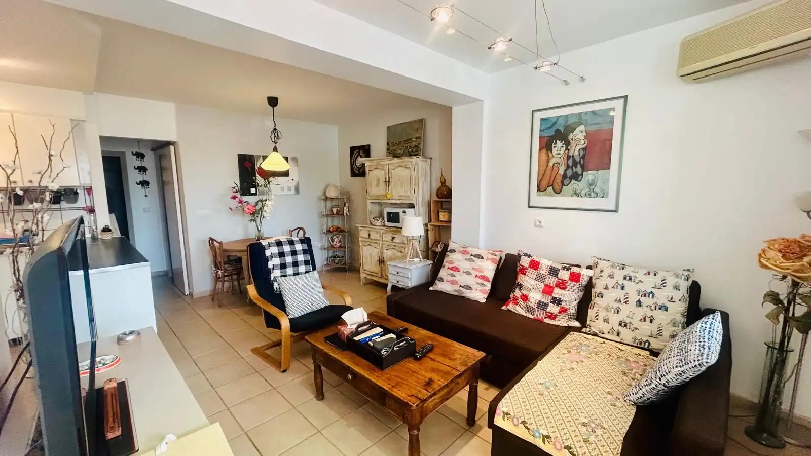 Sala de estar de Apartamento en venta en Empuriabrava con Aire acondicionado, Terraza y Piscina comunitaria