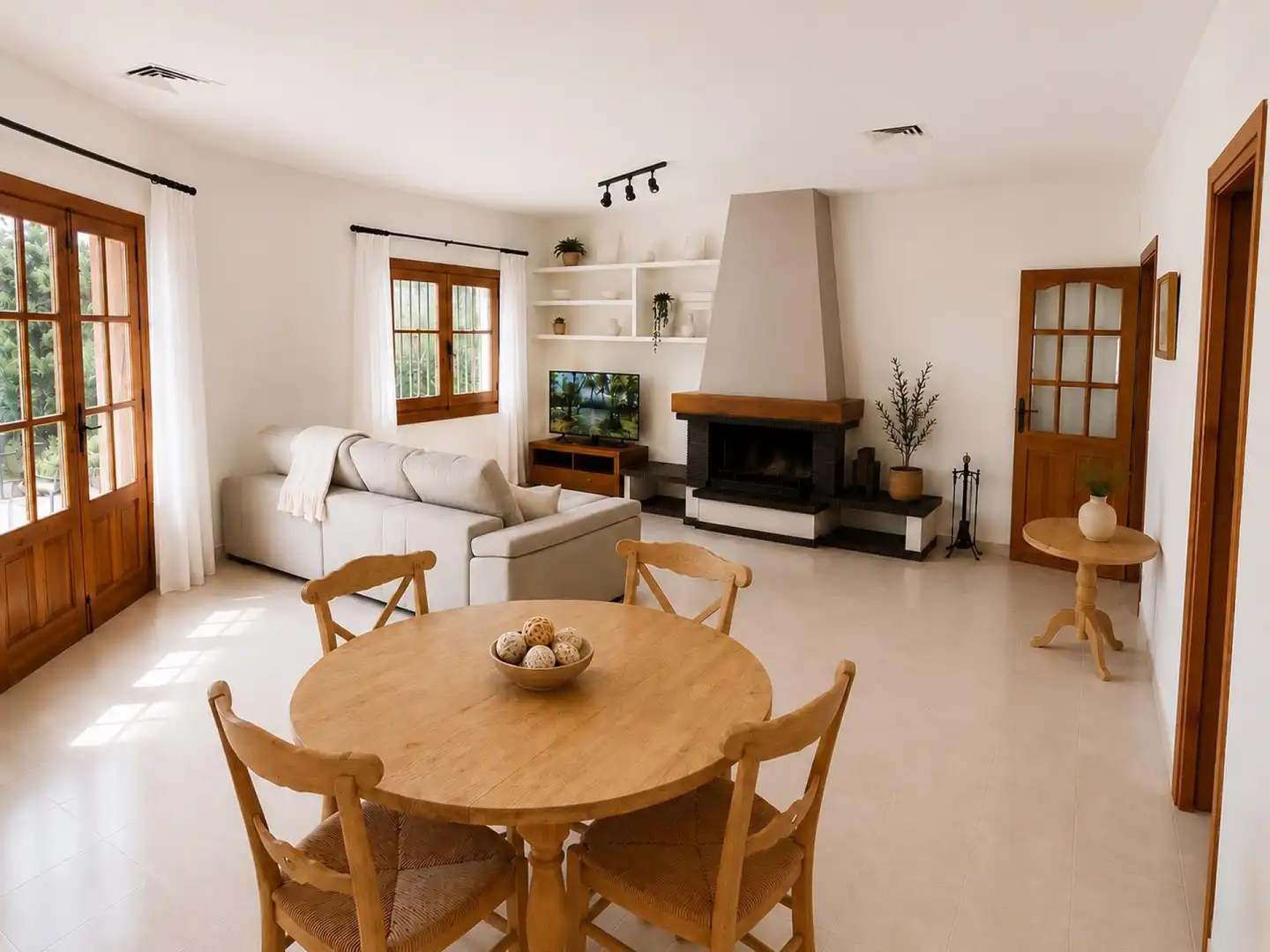 Sala de estar de Casa o chalet en venta en El Real de Gandia con Aire acondicionado, Terraza y Piscina