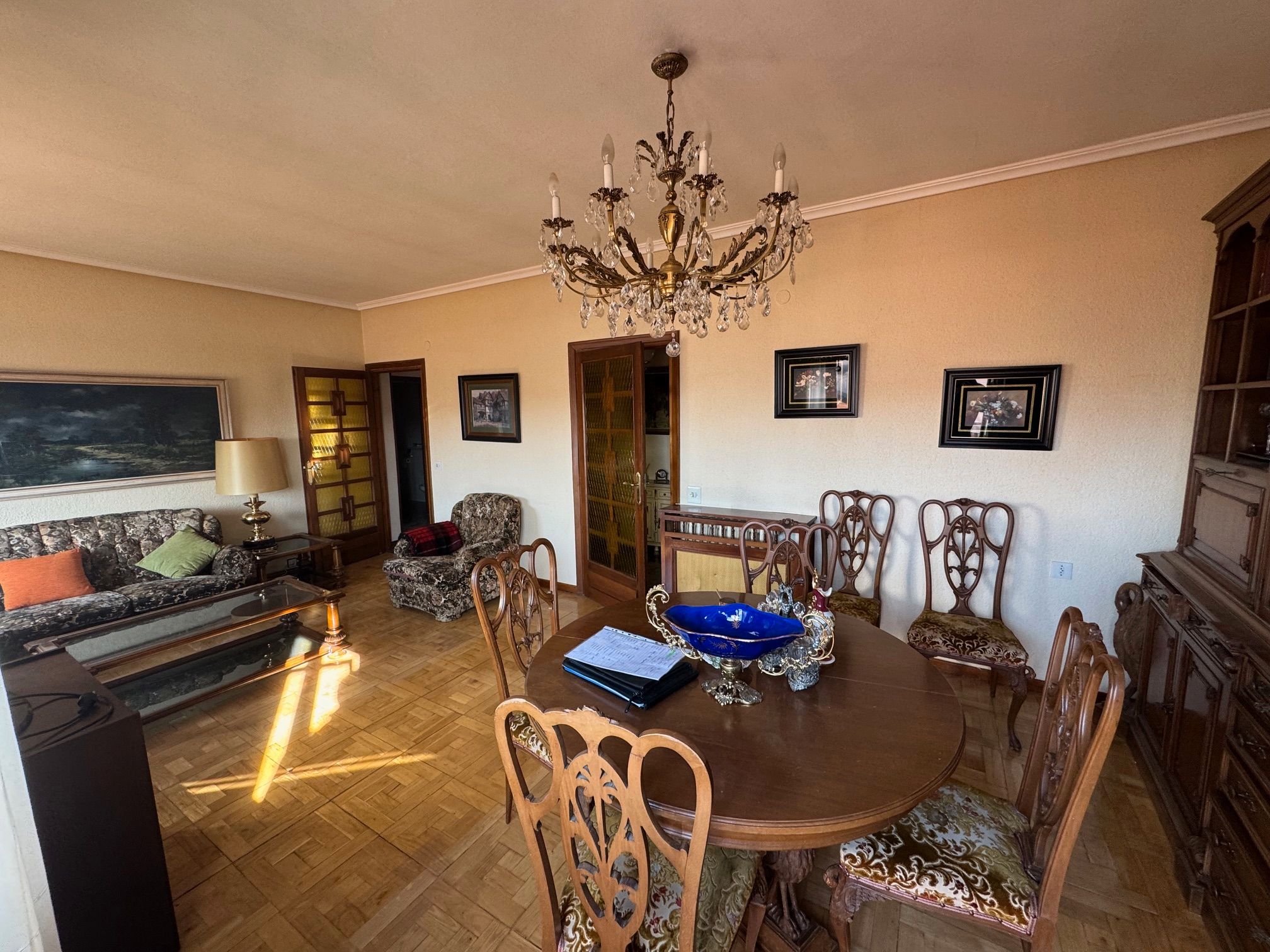 Dining room of Flat for sale in Íscar  with Heating, Private garden and Parquet flooring
