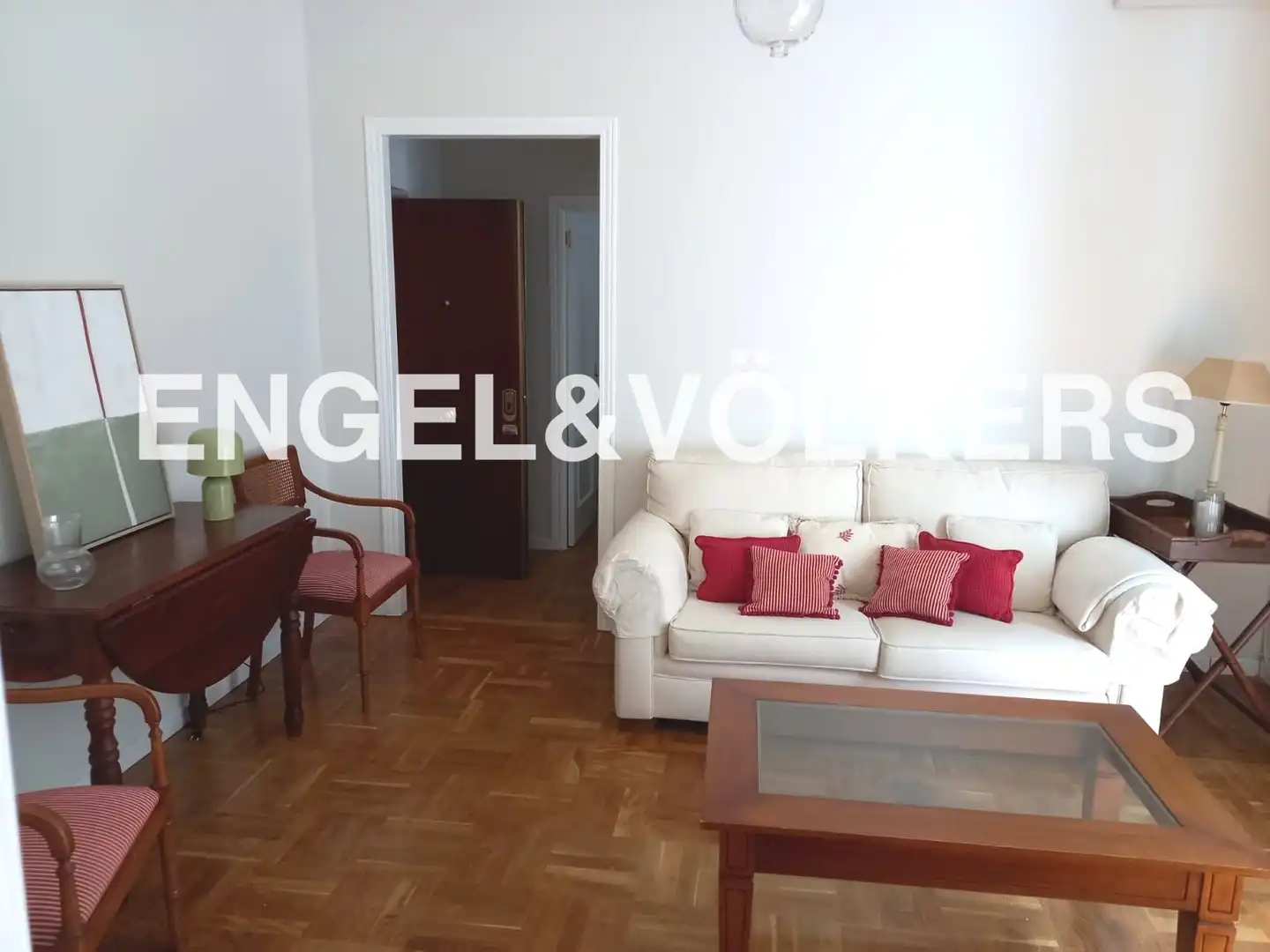 Wohnzimmer von Wohnung zur Miete in Madrid mit Klimaanlage, Heizung und Parkett