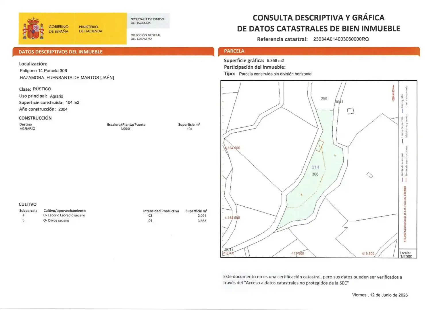Terrenys i solars en venda a Fuensanta de Martos, imagen 2