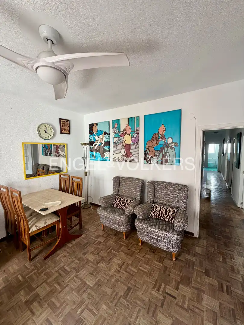 Sala de estar de Piso de alquiler en Valencia con Calefacción, Parquet y Amueblado