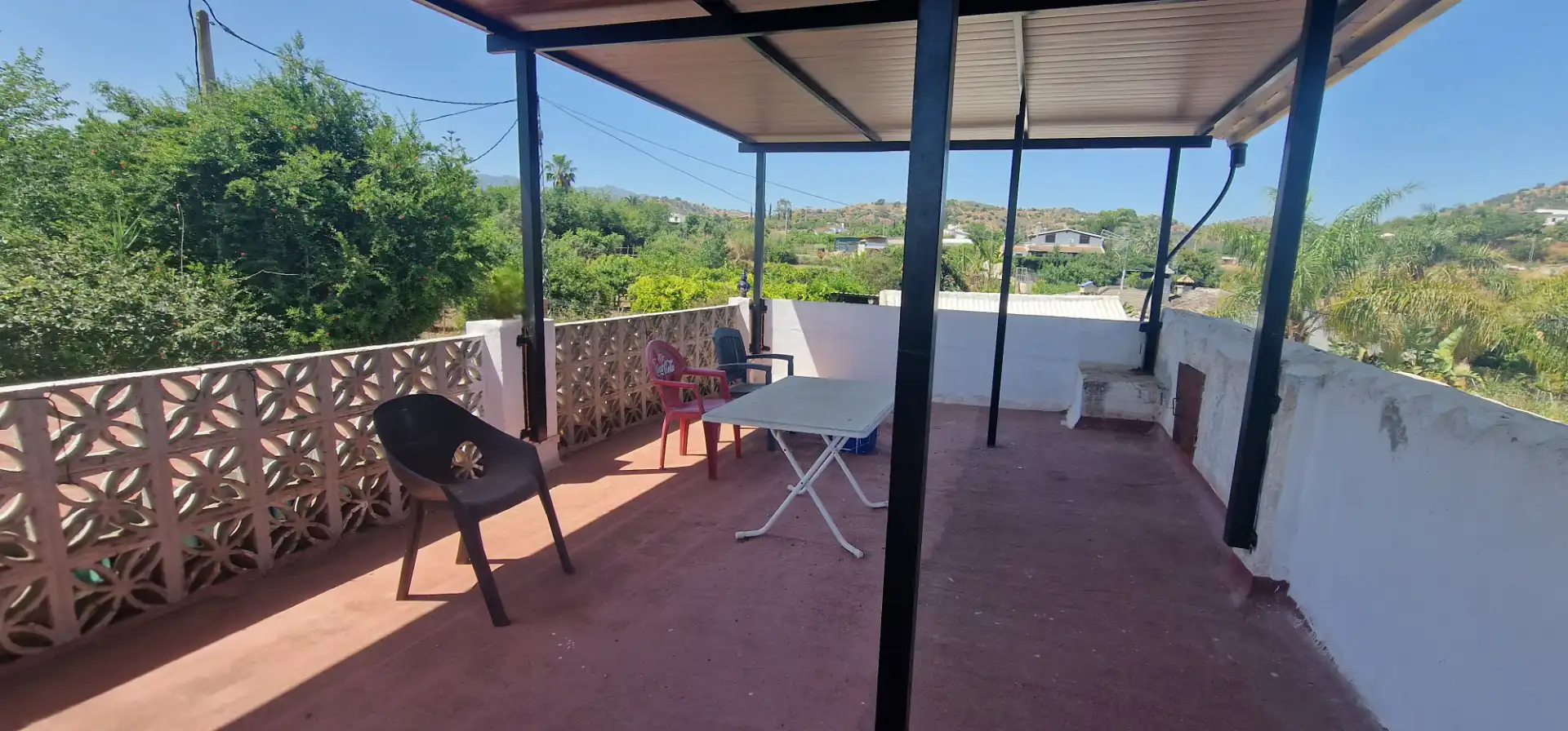 Terrasse von Country house zum Verkauf in Coín mit Privatgarten, Terrasse und Schwimmbad