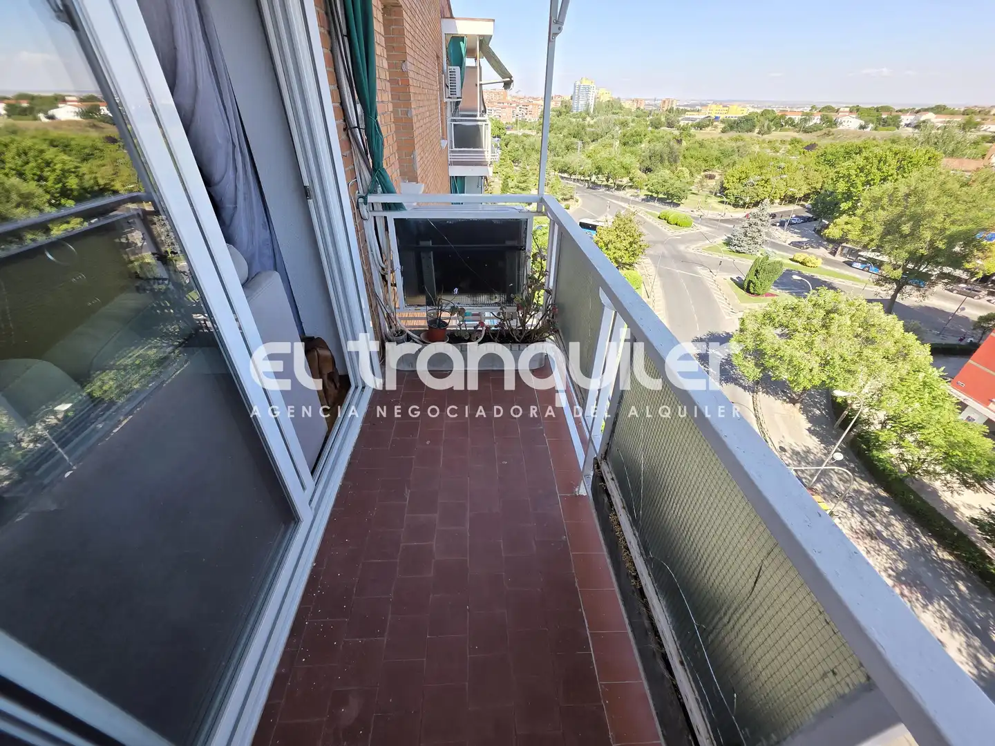 Balcony of Flat for rent in Madrid  with Air Conditioner, Parquet flooring and Terrace