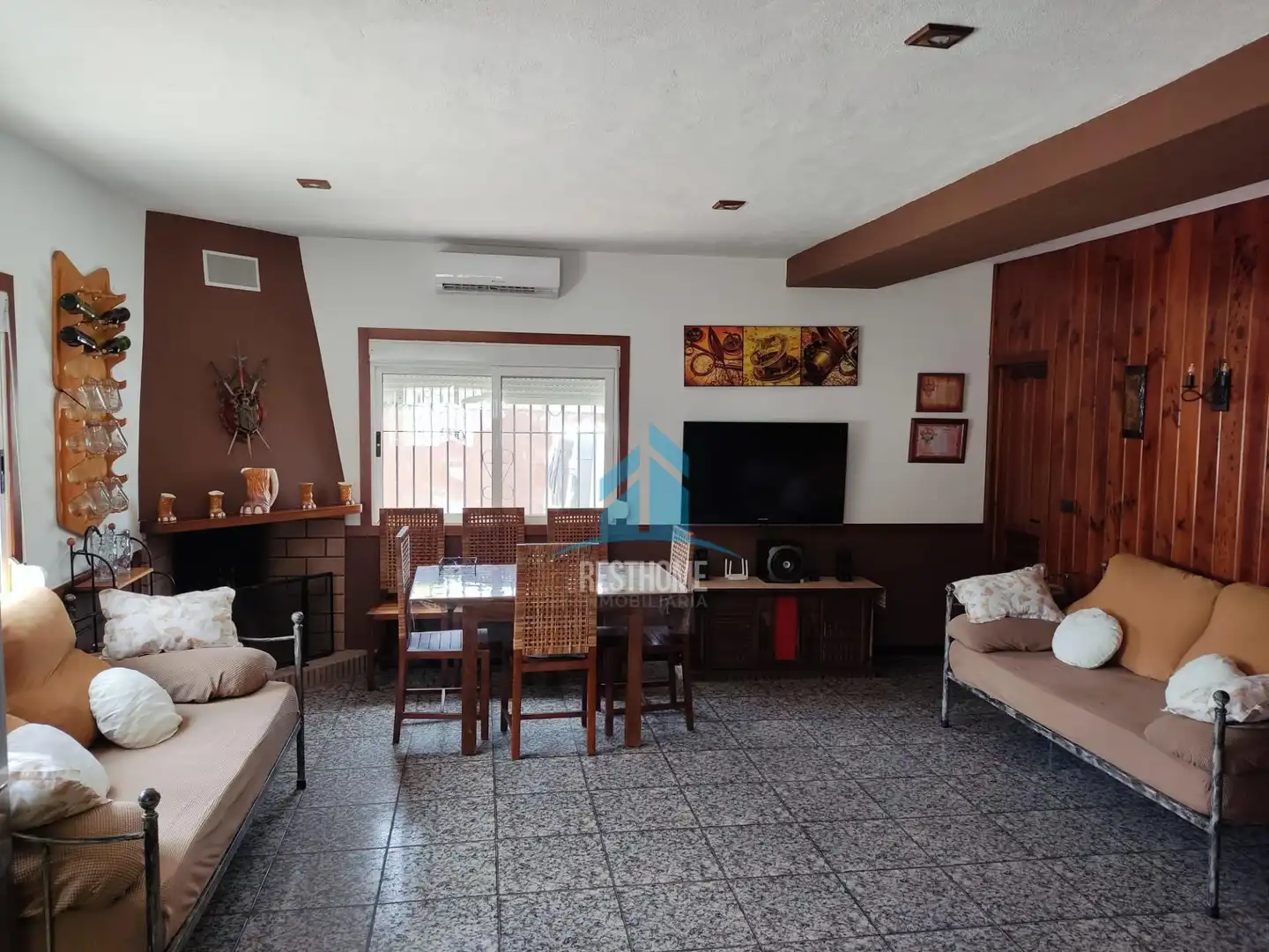Sala d'estar de Casa o xalet en venda en Cullera amb Aire condicionat, Jardí privat i Terrassa