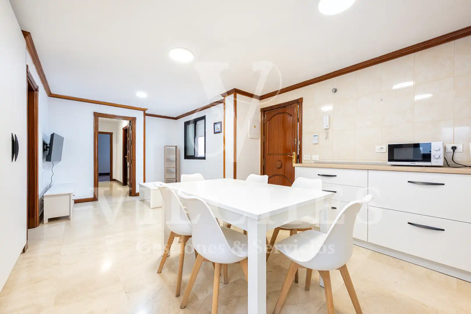 Esszimmer von Wohnung zur Miete in Arucas mit Parkett, Möbliert und Waschmaschine