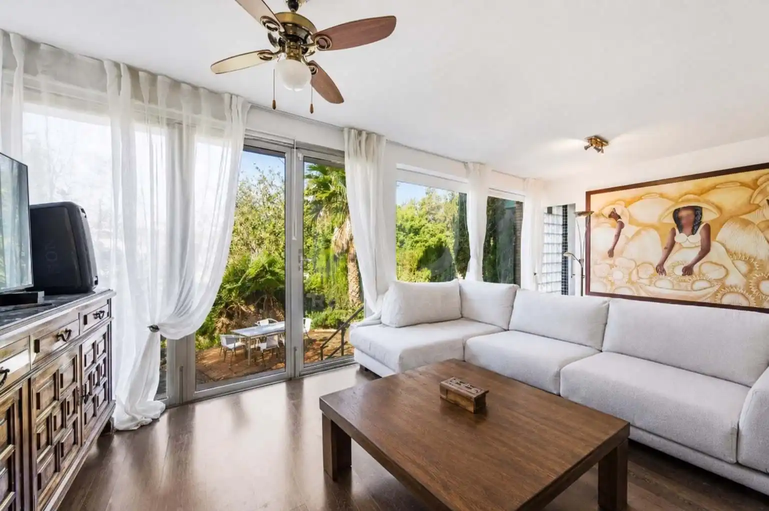 Sala de estar de Casa adosada en venta en Alicante / Alacant con Terraza