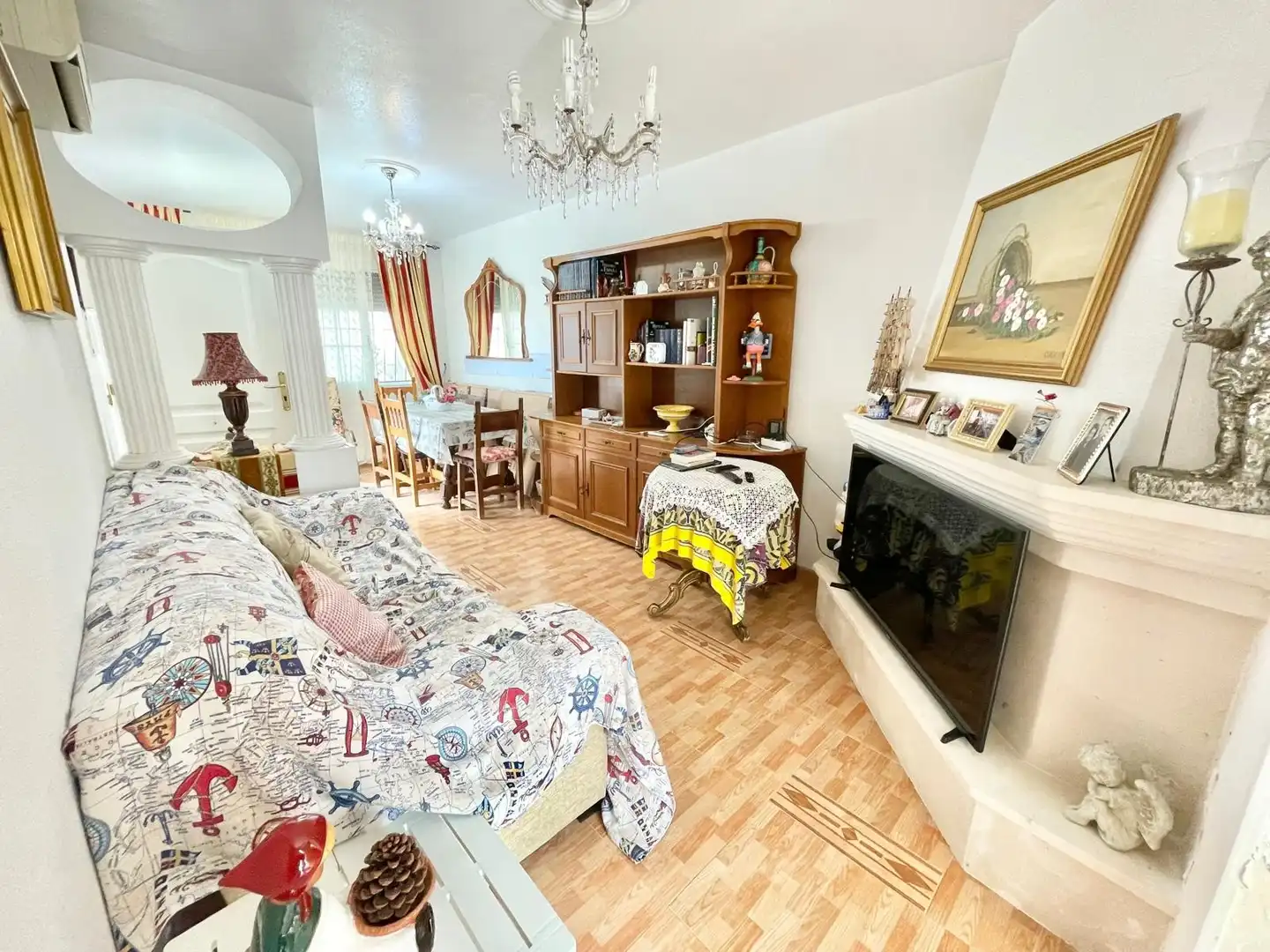 Sala d'estar de Casa o xalet de lloguer en San Javier amb Aire condicionat, Terrassa i Moblat