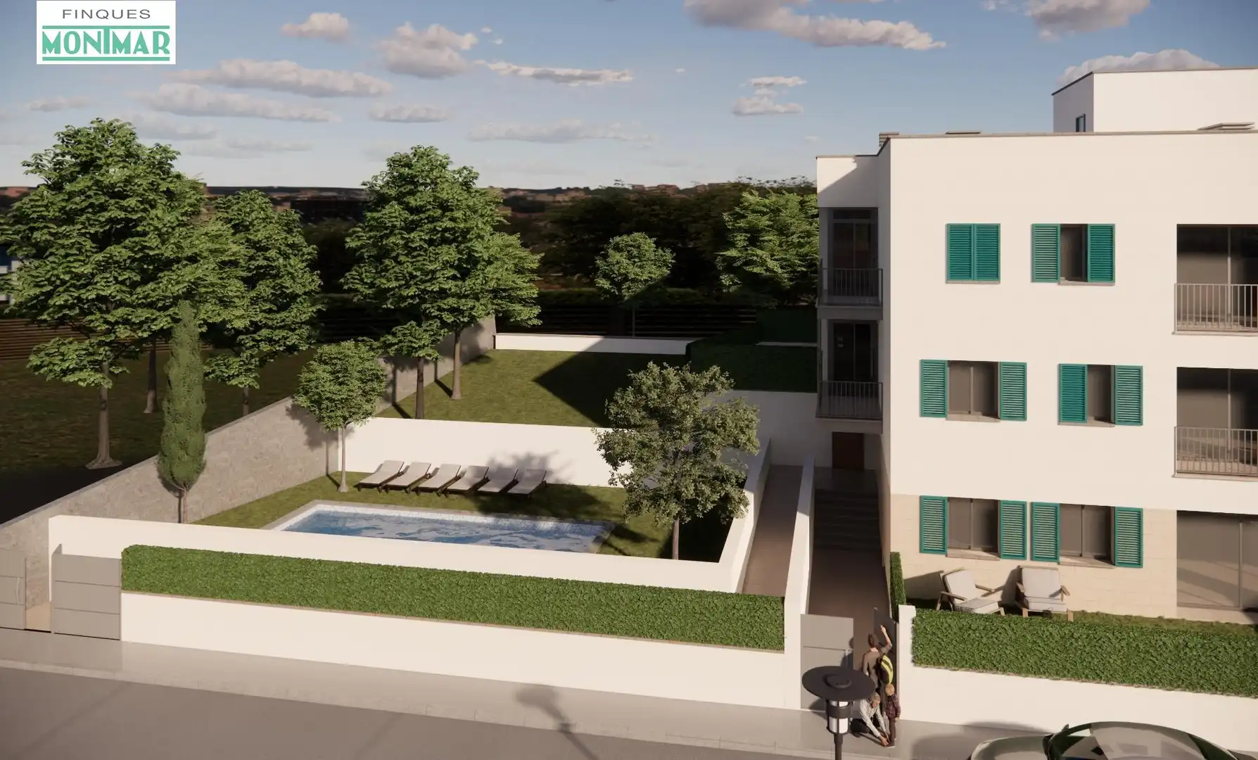 Außenansicht von Wohnung zum Verkauf in Sant Pere de Ribes mit Klimaanlage, Heizung und Privatgarten