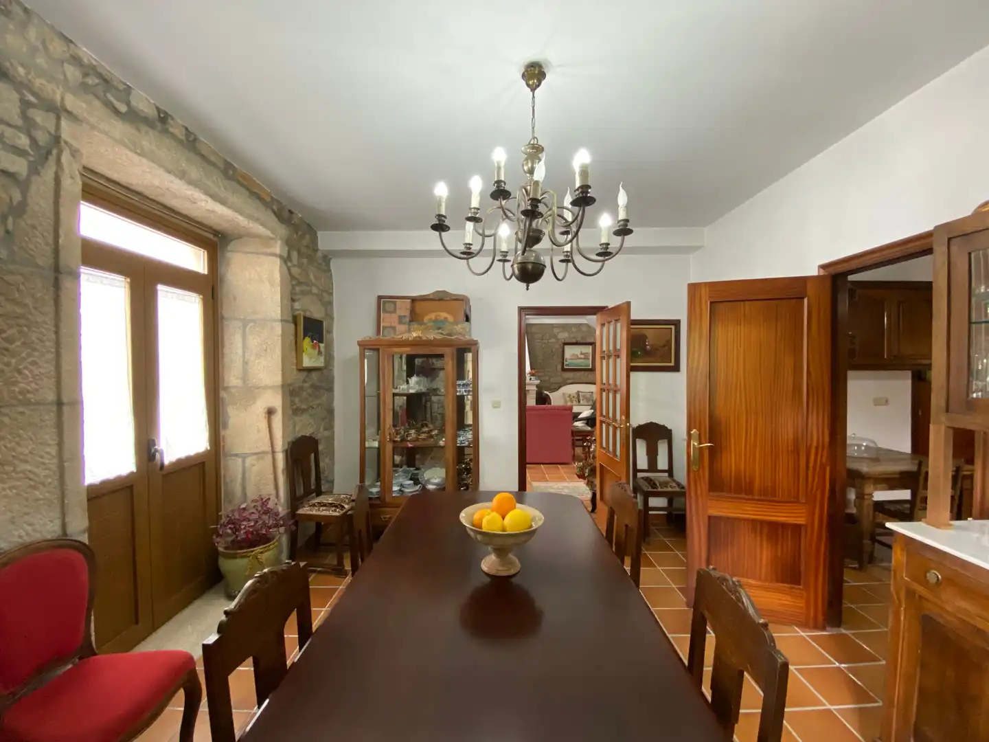 Dining room of Houses for sale in A Estrada   with Heating, Private garden and Terrace
