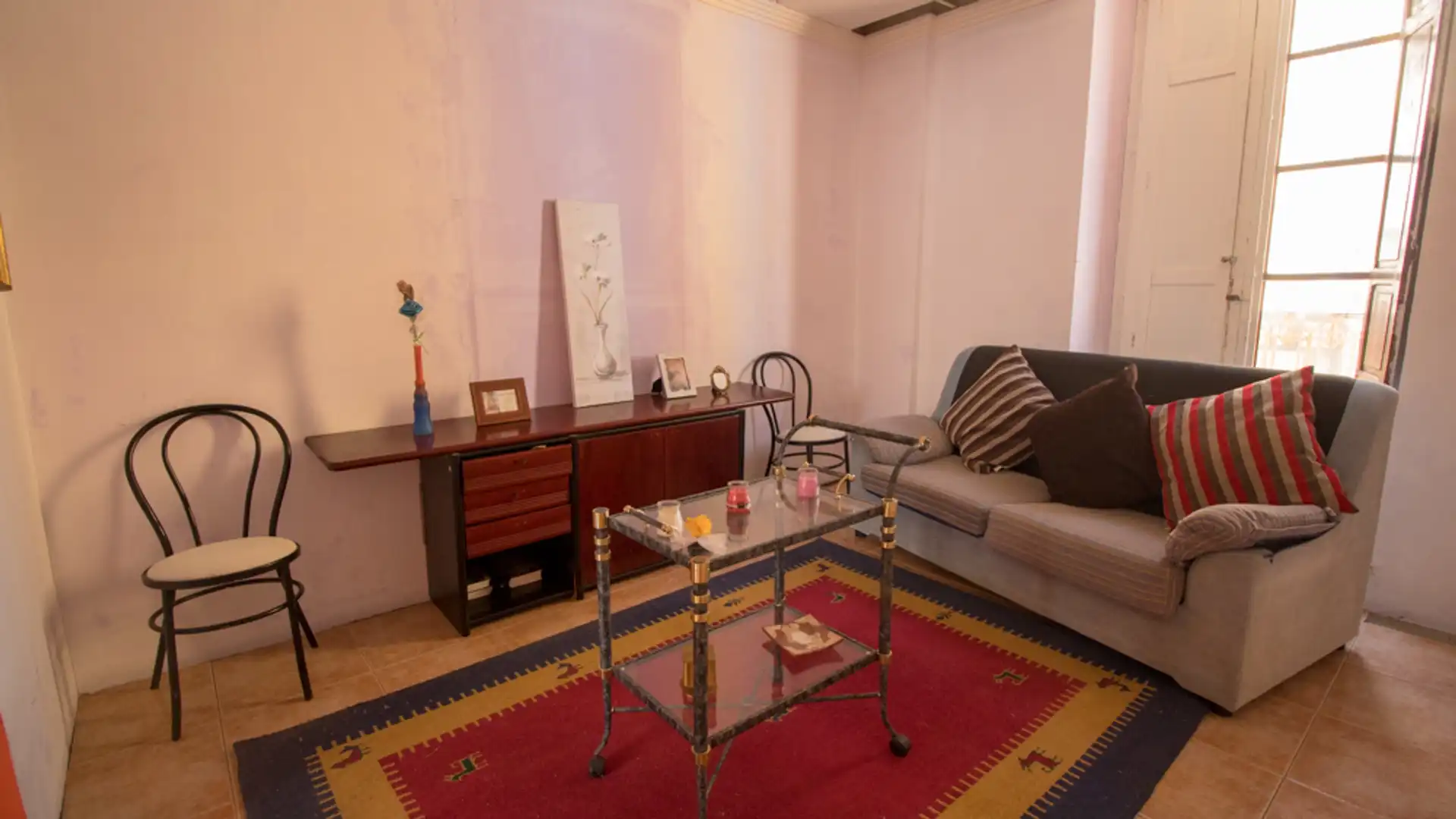 Sala de estar de Piso en venta en Dénia con Terraza, Trastero y Amueblado