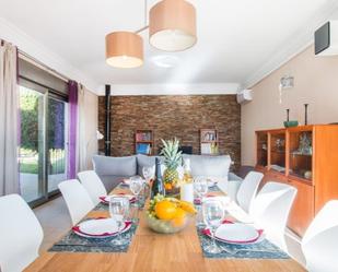 Dining room of Single-family semi-detached to rent in Calpe / Calp  with Air Conditioner, Terrace and Swimming Pool