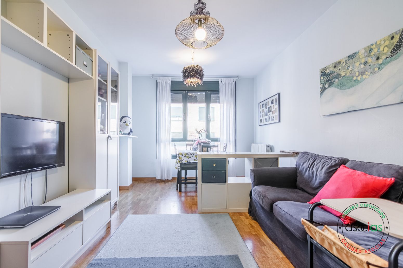 Sala de estar de Piso en venta en Gijón  con Calefacción, Trastero y Amueblado