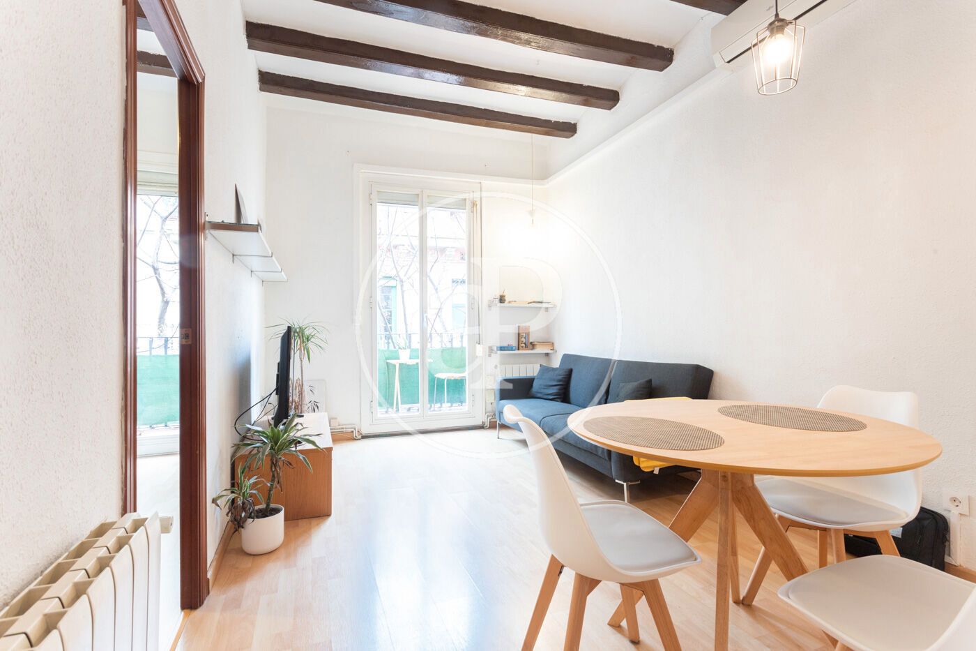 Sala d'estar de Pis de lloguer en  Barcelona Capital amb Aire condicionat, Calefacció i Moblat