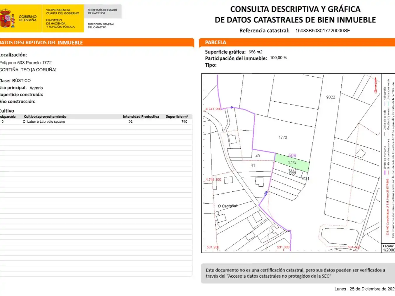 Terreno en venta en Teo