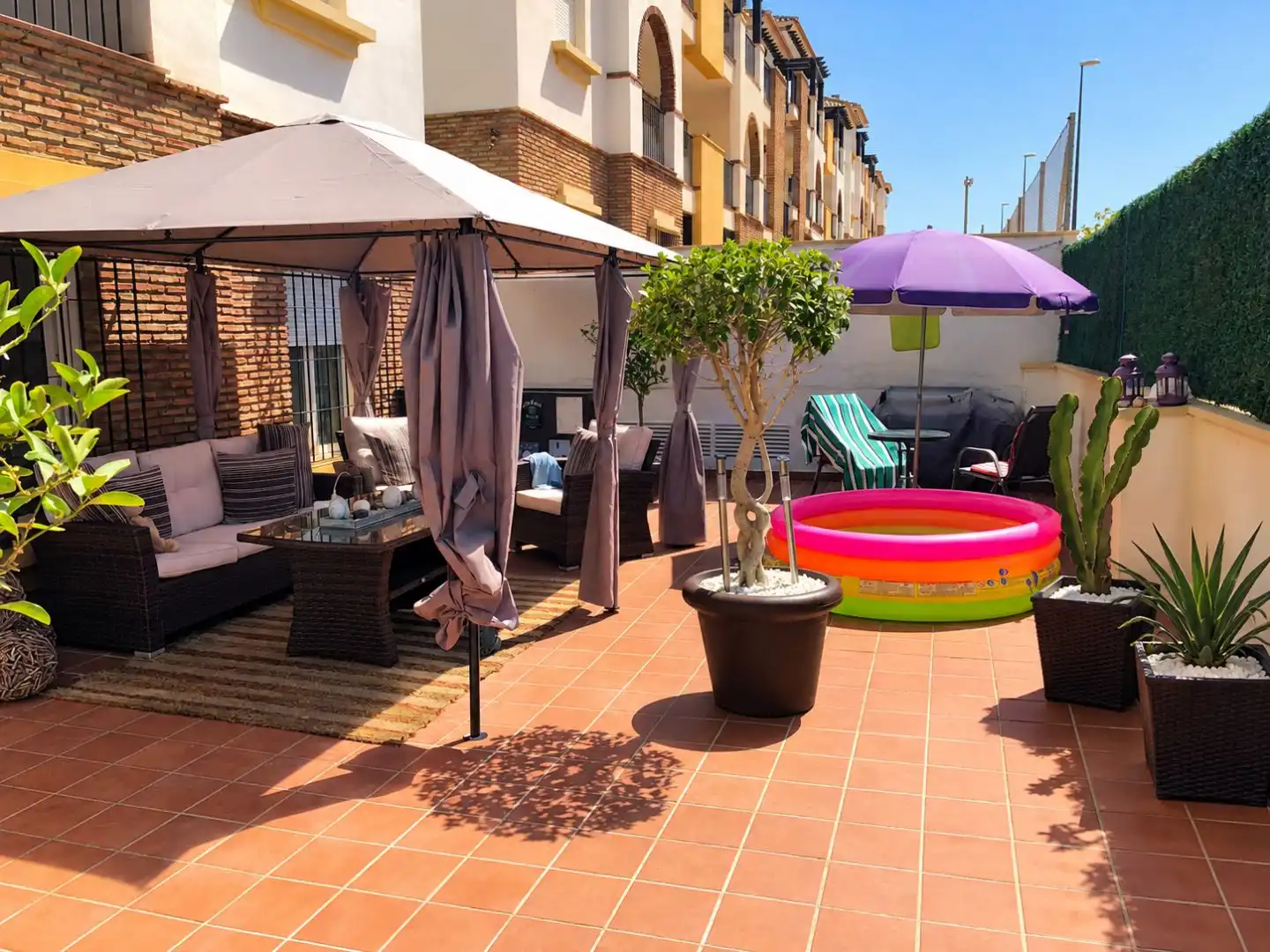 Terrasse von Wohnung zum Verkauf in Vera mit Klimaanlage, Terrasse und Balkon