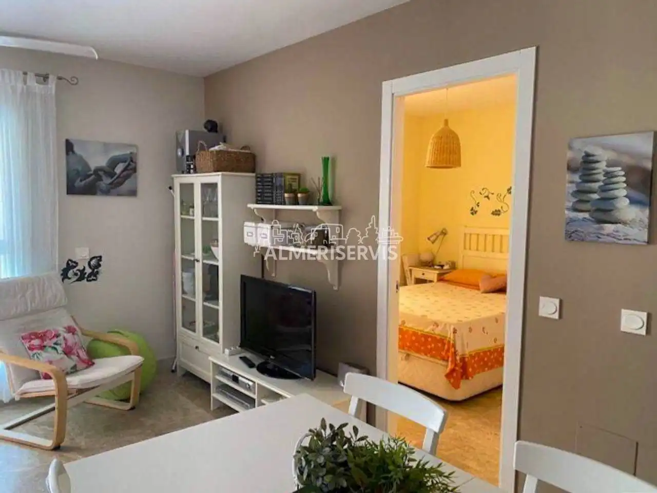 Schlafzimmer von Dachboden zum Verkauf in El Ejido mit Klimaanlage, Terrasse und Abstellraum