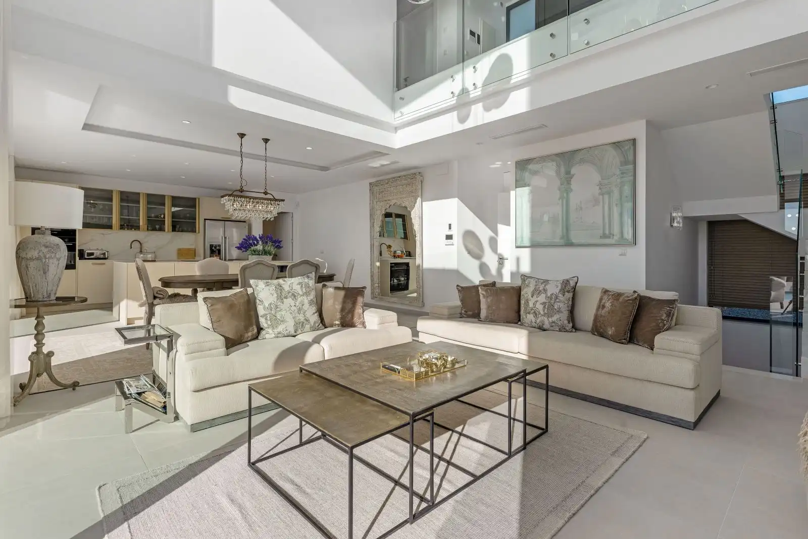 Sala de estar de Casa o chalet en venta en Moraira con Aire acondicionado, Calefacción y Jardín privado