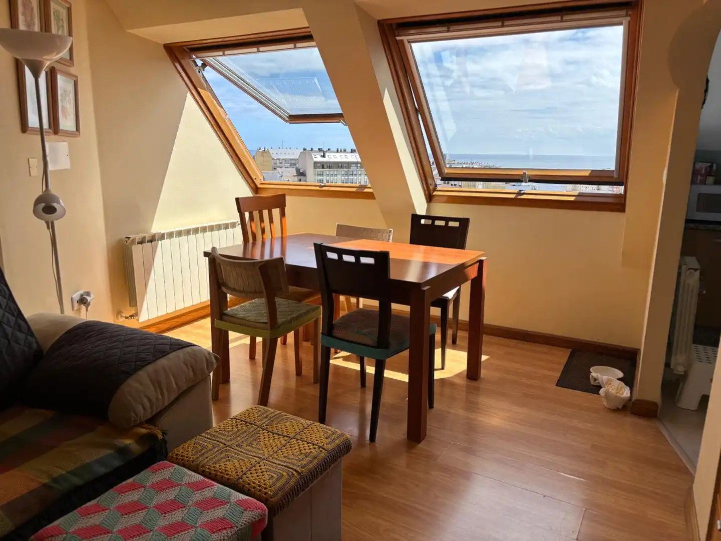 Dining room of Attic for sale in Foz  with Heating, Terrace and Furnished