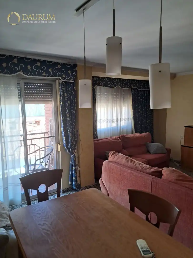 Living room of Flat for sale in Cheste  with Air Conditioner, Terrace and Furnished