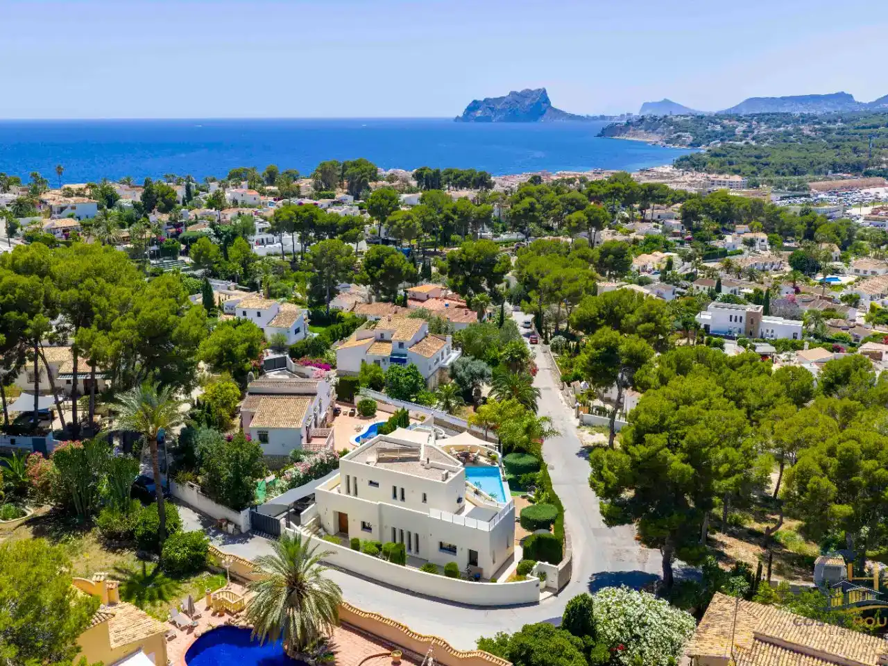 Außenansicht von Wohnung zum Verkauf in Moraira mit Klimaanlage, Schwimmbad und Balkon