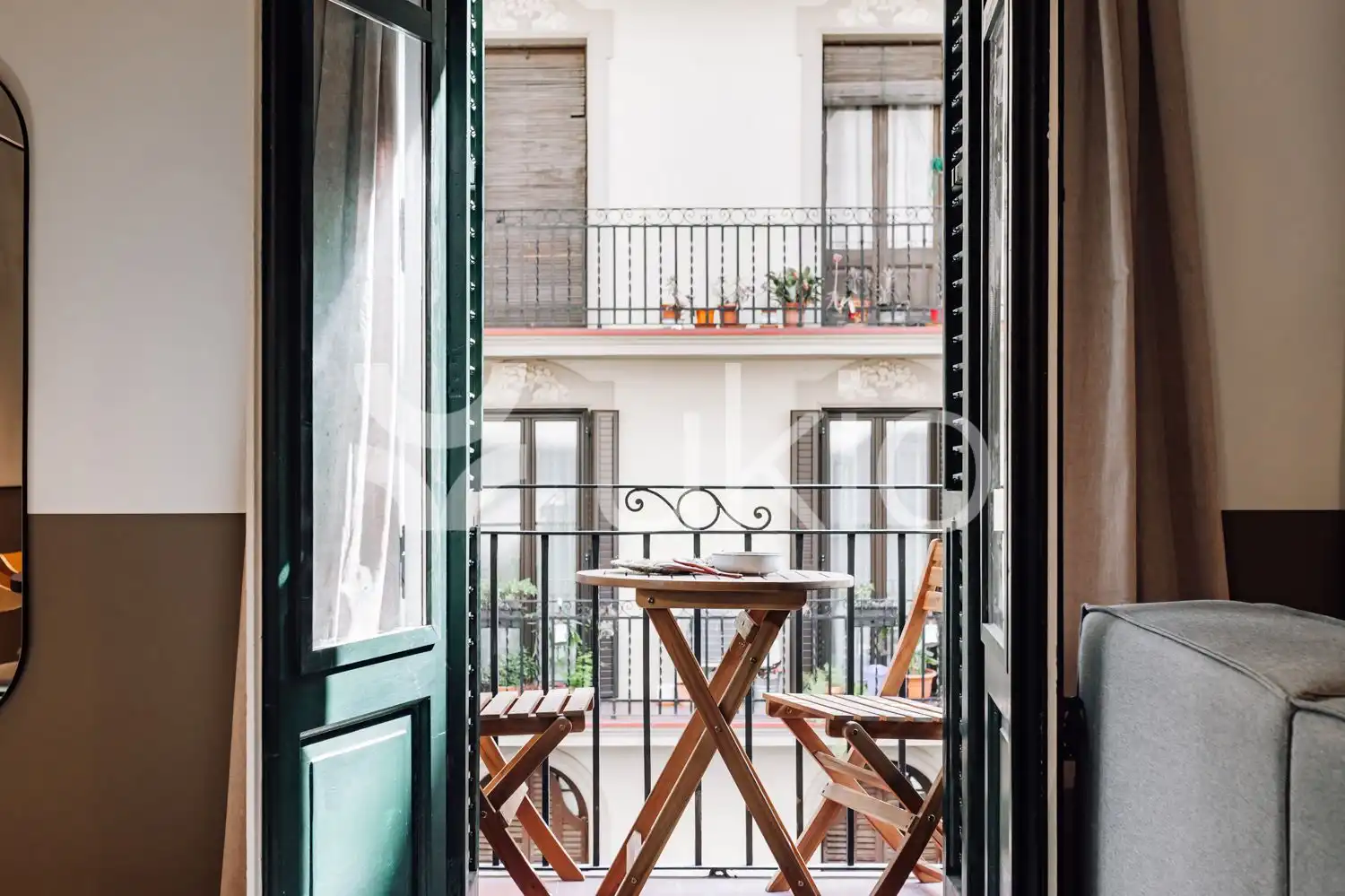 Terraza de Apartamento de alquiler en Barcelona con Aire acondicionado, Calefacción y Amueblado