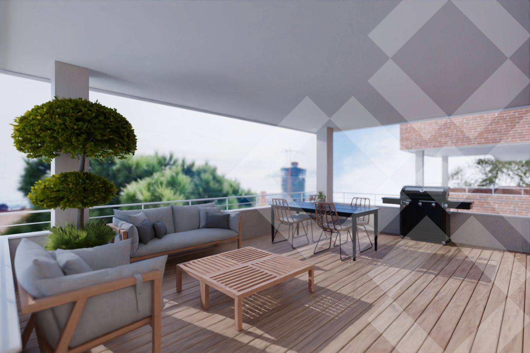Terrace of Apartment for sale in Esplugues de Llobregat  with Air Conditioner, Heating and Private garden