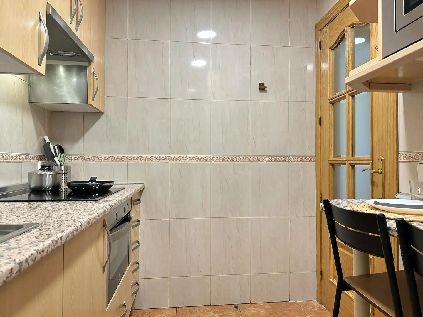 Kitchen of Flat for rent in Madrid  with Air Conditioner, Heating and Furnished