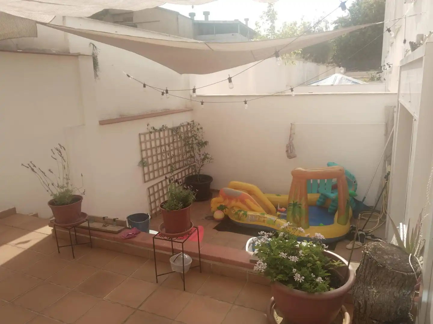 Terrace of Flat for sale in La Pobla del Duc  with Air Conditioner, Furnished and Community pool