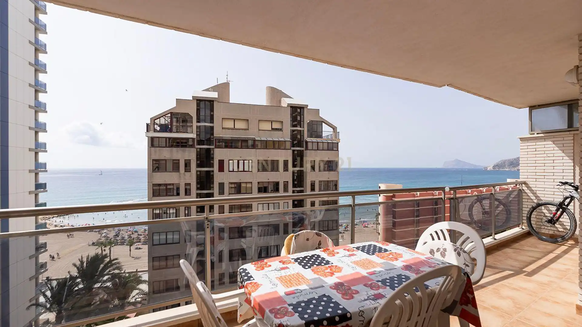 Terrace of Apartments for rent in Calpe / Calp  with Air Conditioner and Community pool