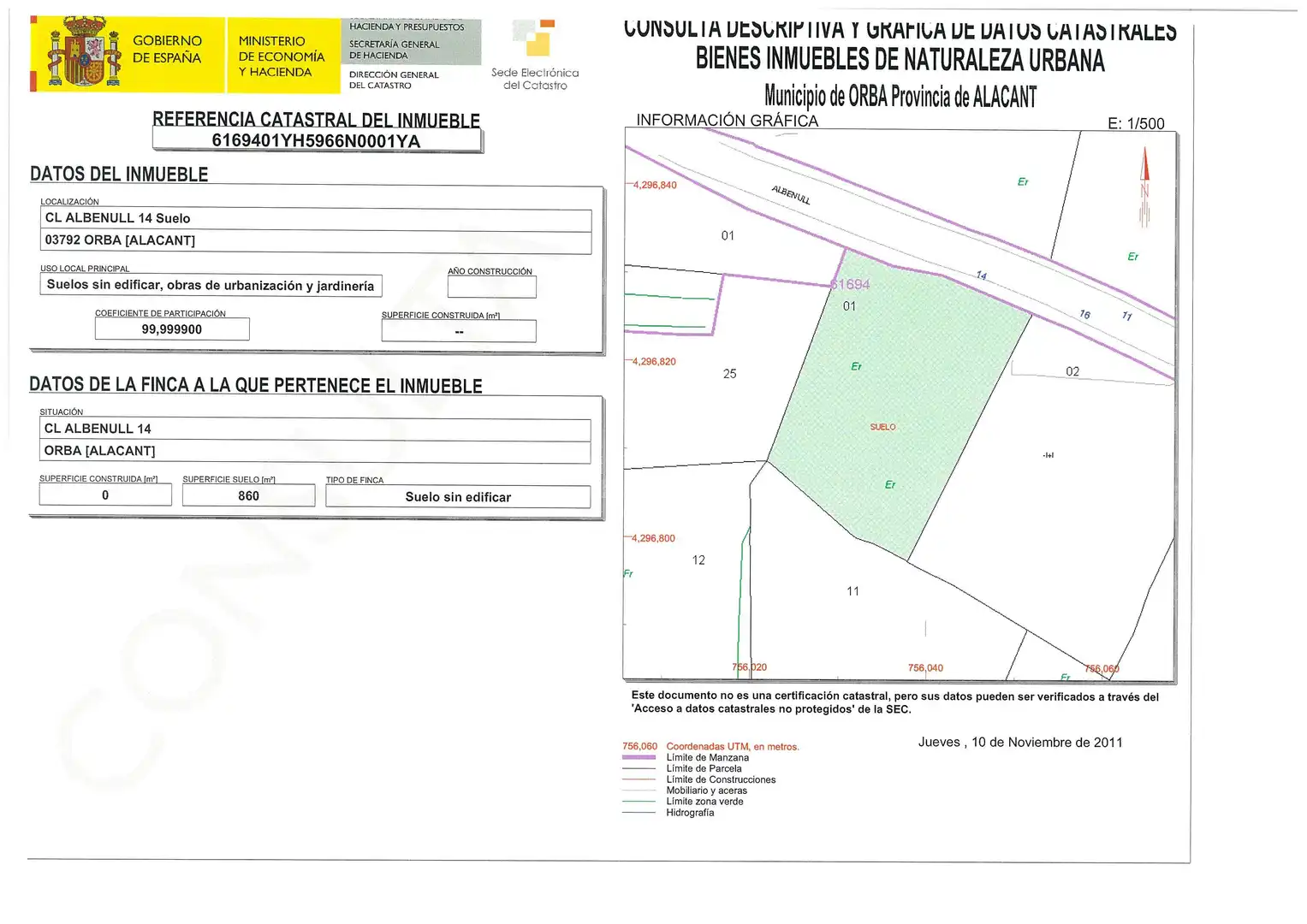 Terreny residencial en venda a Orba