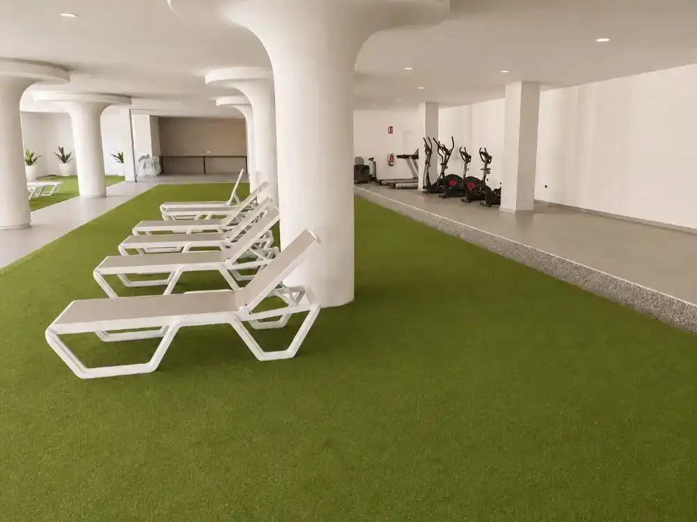 Terrasse von Wohnungen zur Miete in Mogán mit Klimaanlage, Privatgarten und Abstellraum