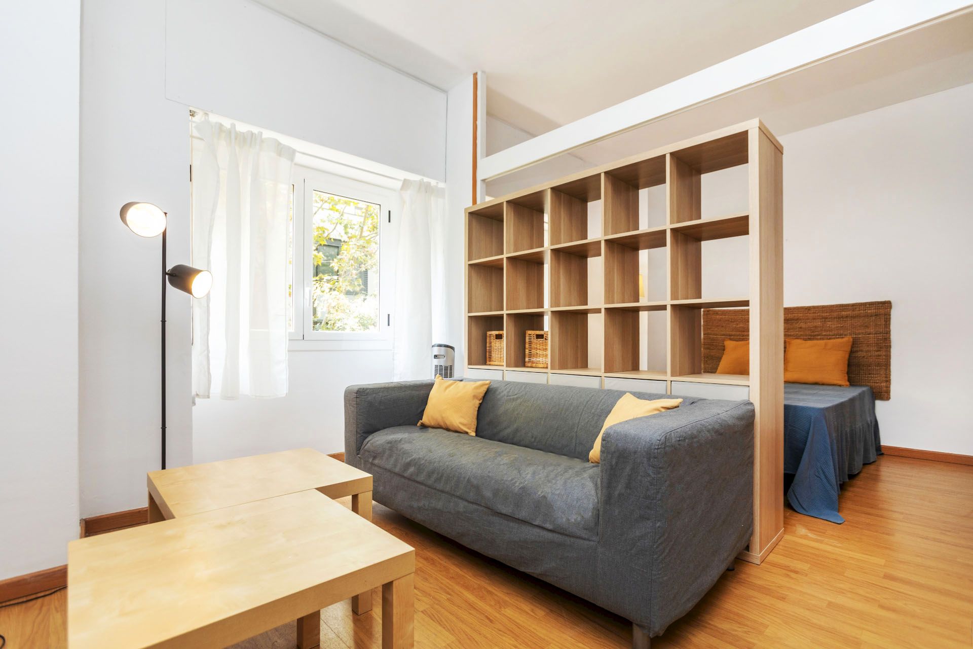 Living room of Flat to rent in  Barcelona Capital  with Parquet flooring and Furnished
