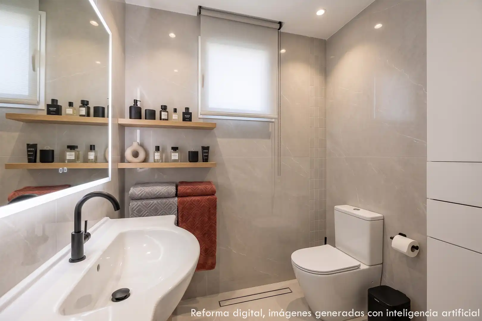 Bathroom of Apartments for sale in Benidorm  with Swimming Pool, Furnished and Community pool