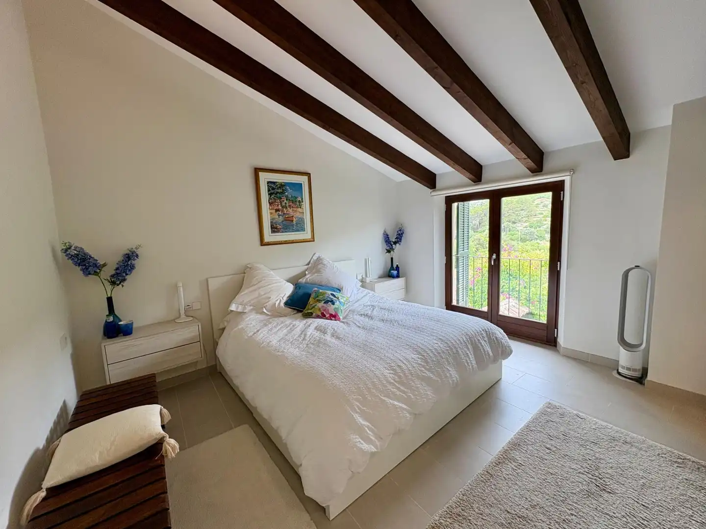 Schlafzimmer von Einfamilien-Reihenhaus zum Verkauf in Andratx mit Klimaanlage, Heizung und Privatgarten