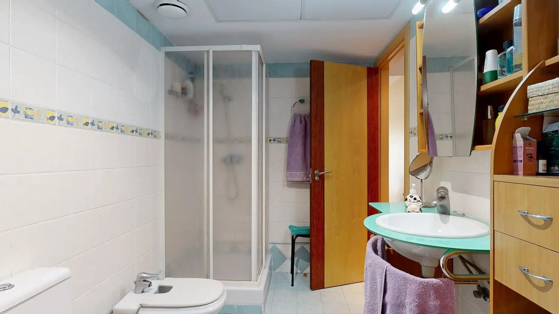 Badezimmer von Haus oder Chalet zum Verkauf in Nuez de Ebro mit Klimaanlage, Heizung und Privatgarten