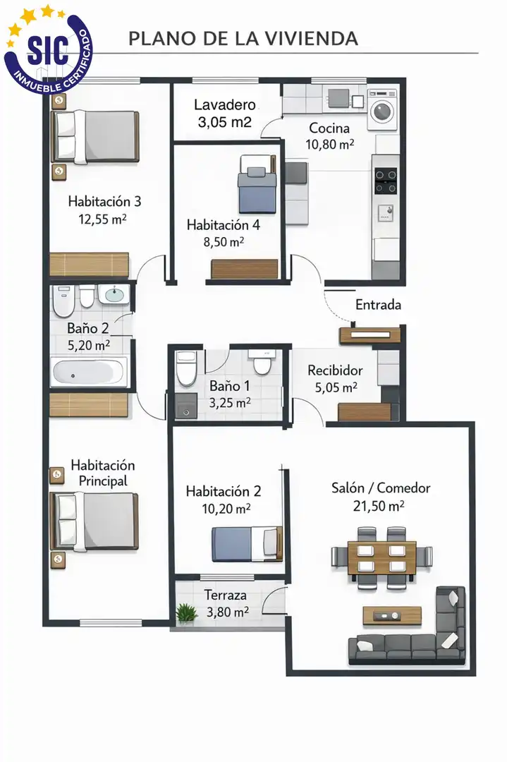 Ático en venta en Tavernes de la Valldigna con Aire acondicionado, Calefacción y Terraza
