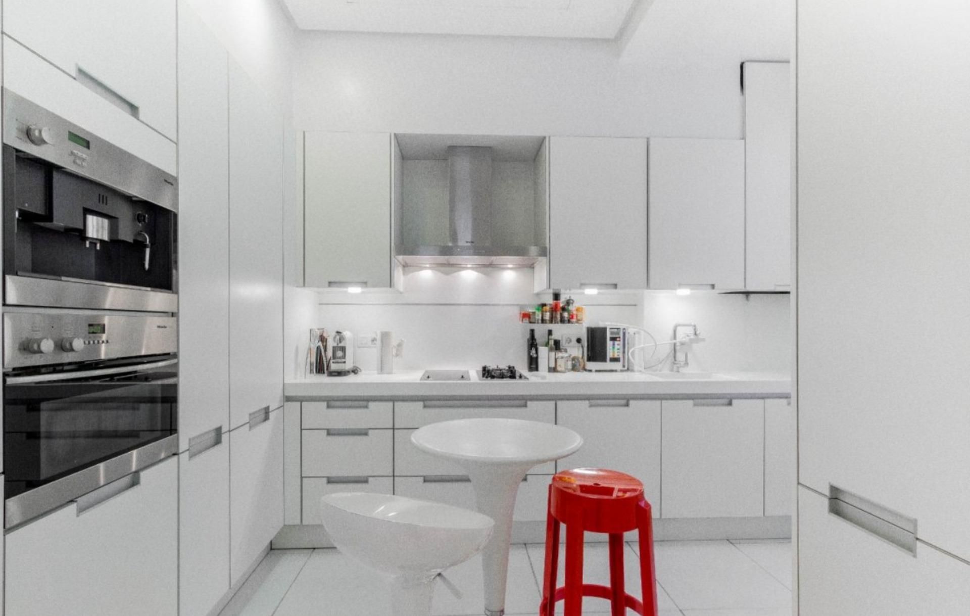 Kitchen of Apartment to rent in  Madrid Capital  with Air Conditioner and Balcony