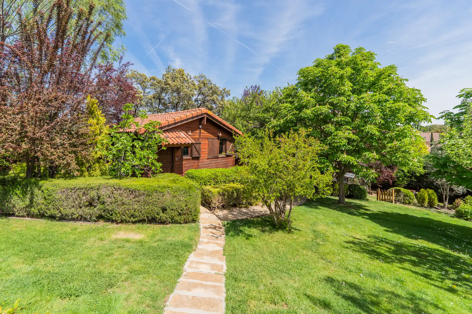Garden of Houses for sale in Madrid  with Air Conditioner, Private garden and Swimming Pool