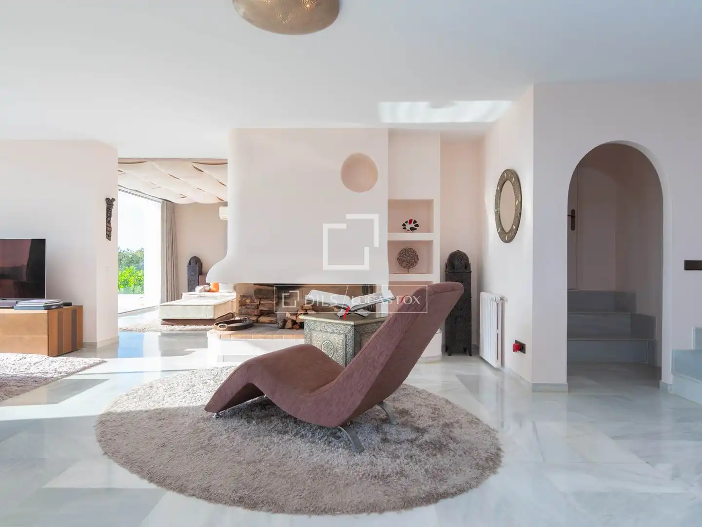 Living room of Houses for sale in Santa Eulària des Riu  with Air Conditioner, Heating and Private garden