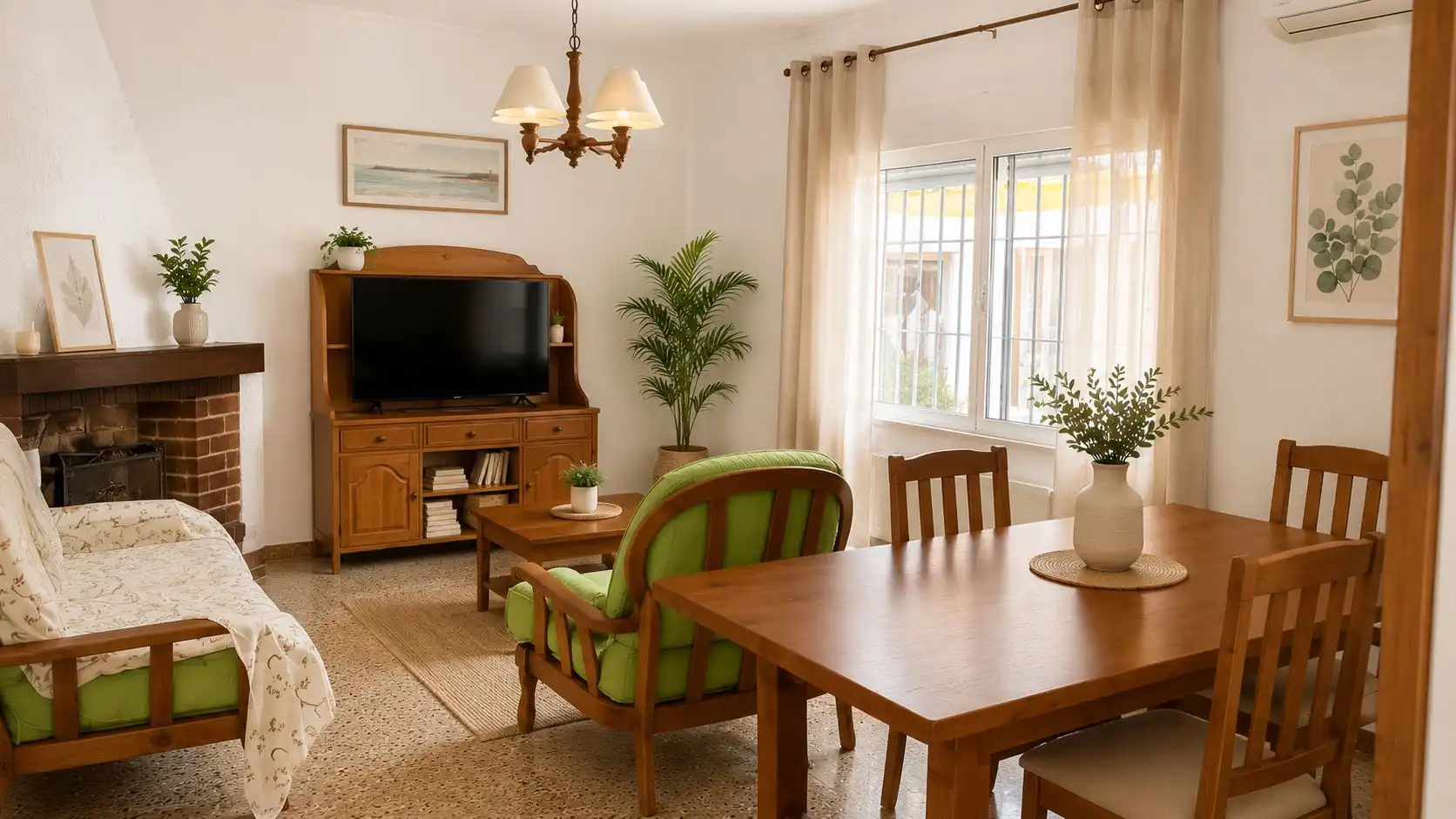 Living room of Detached homes for rent in Chiclana de la Frontera  with Air Conditioner, Furnished and Oven