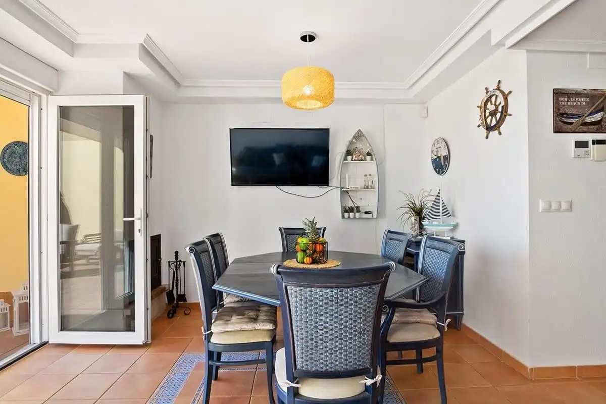 Esszimmer von Maisonette zum Verkauf in Orihuela mit Klimaanlage, Privatgarten und Terrasse