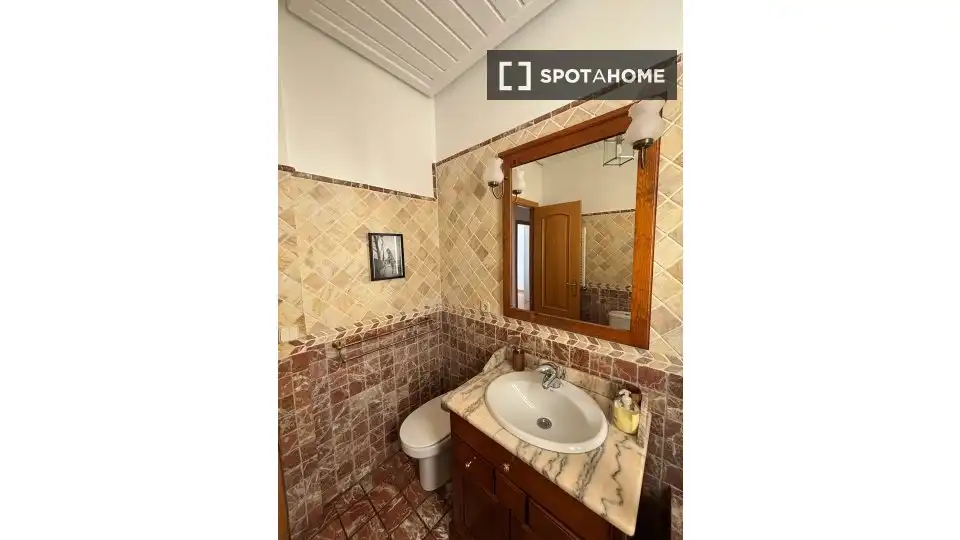 Bathroom of Apartments for share in Madrid  with Air Conditioner, Heating and Terrace