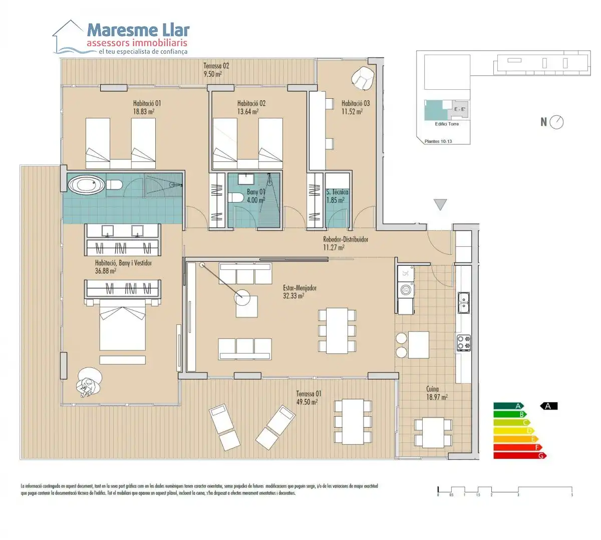 Piso en venta en Mataró con Calefacción, Parquet y Terraza