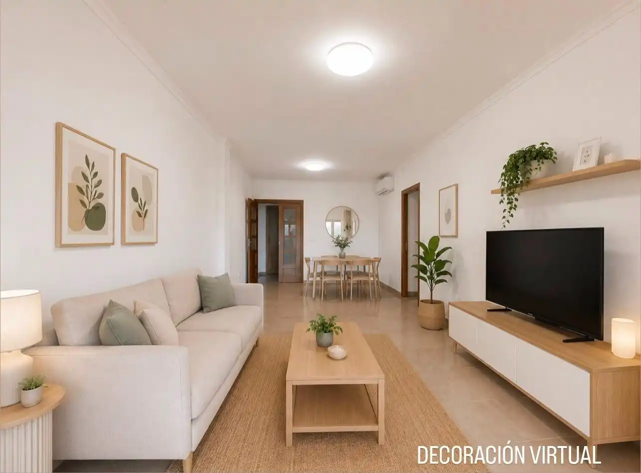 Sala de estar de Piso en venta en El Ejido con Terraza, Horno y Balcón