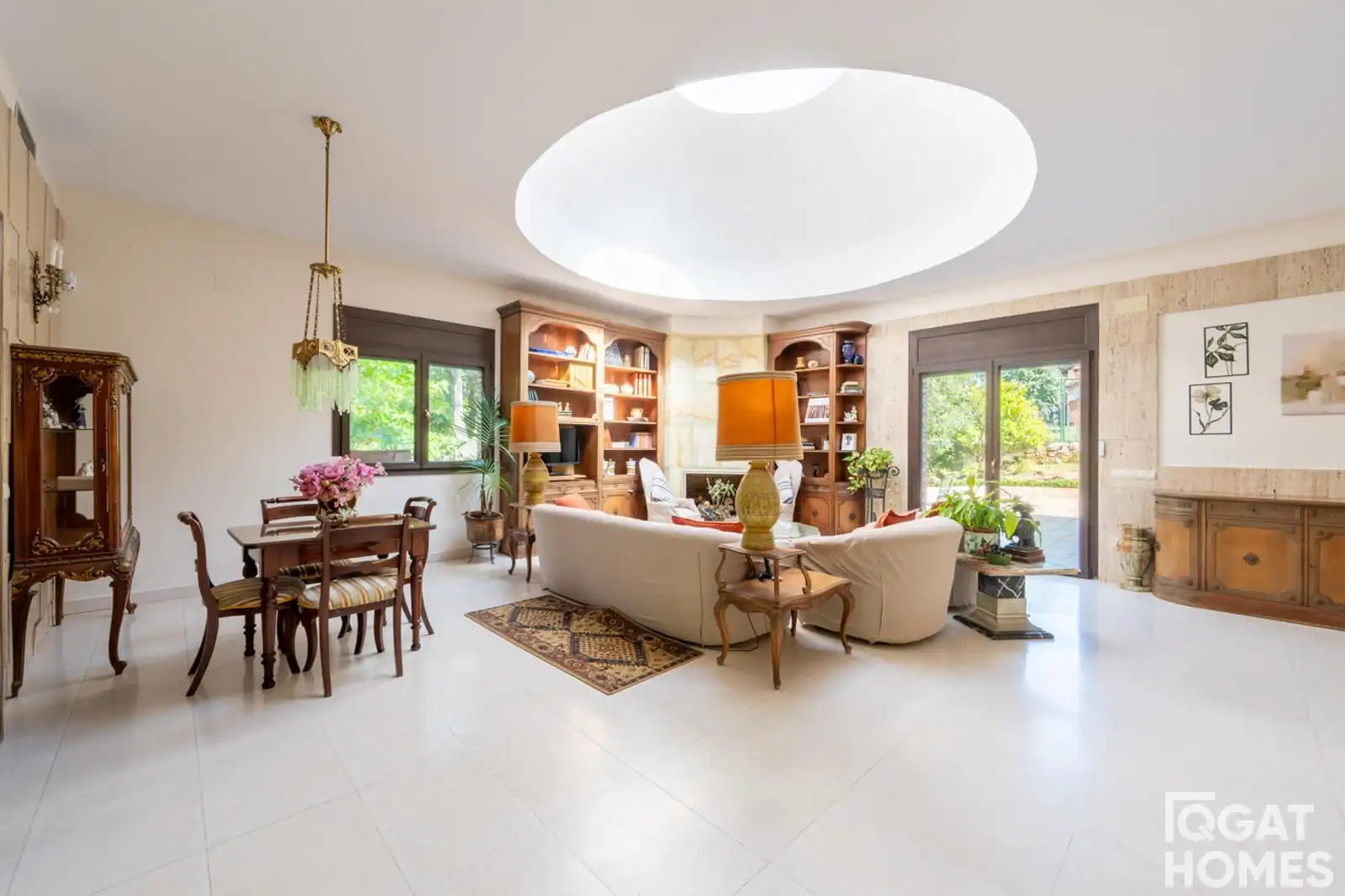 Sala de estar de Casa o chalet de alquiler en Sant Cugat del Vallès con Aire acondicionado, Calefacción y Jardín privado