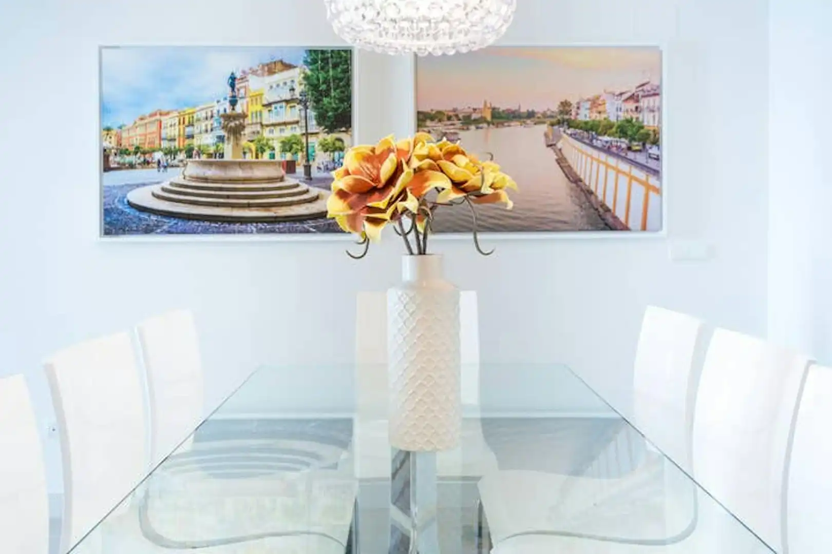 Dining room of Flat for rent in Sevilla  with Air Conditioner, Heating and Furnished